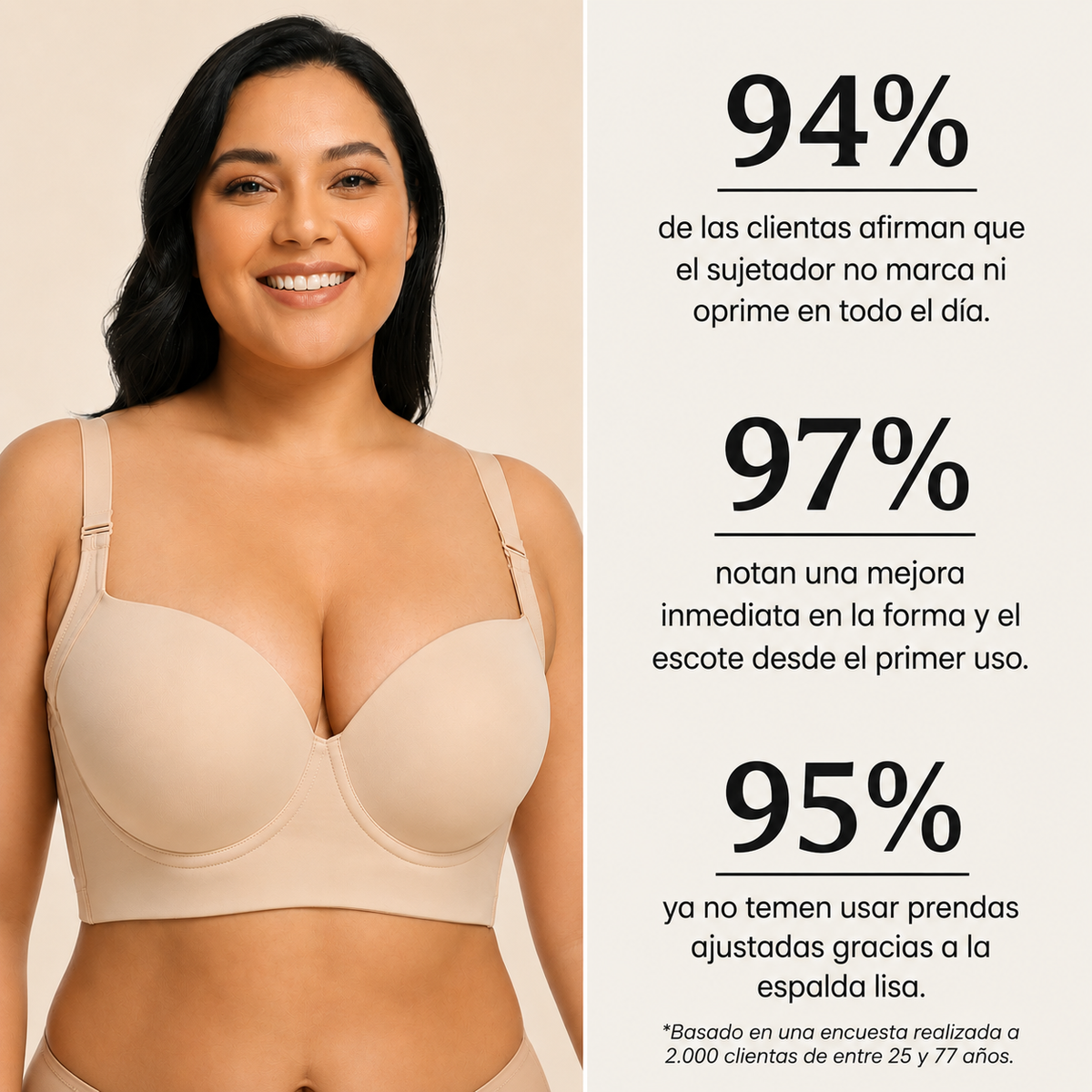 Sujetador Efecto Lift Sin Compresión SOVEA™