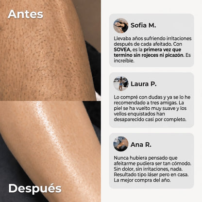 DEPILADORA 2 EN 1 PARA BIKINI Y CUERPO SOVEA™