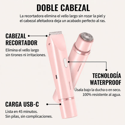 DEPILADORA 2 EN 1 PARA BIKINI Y CUERPO SOVEA™